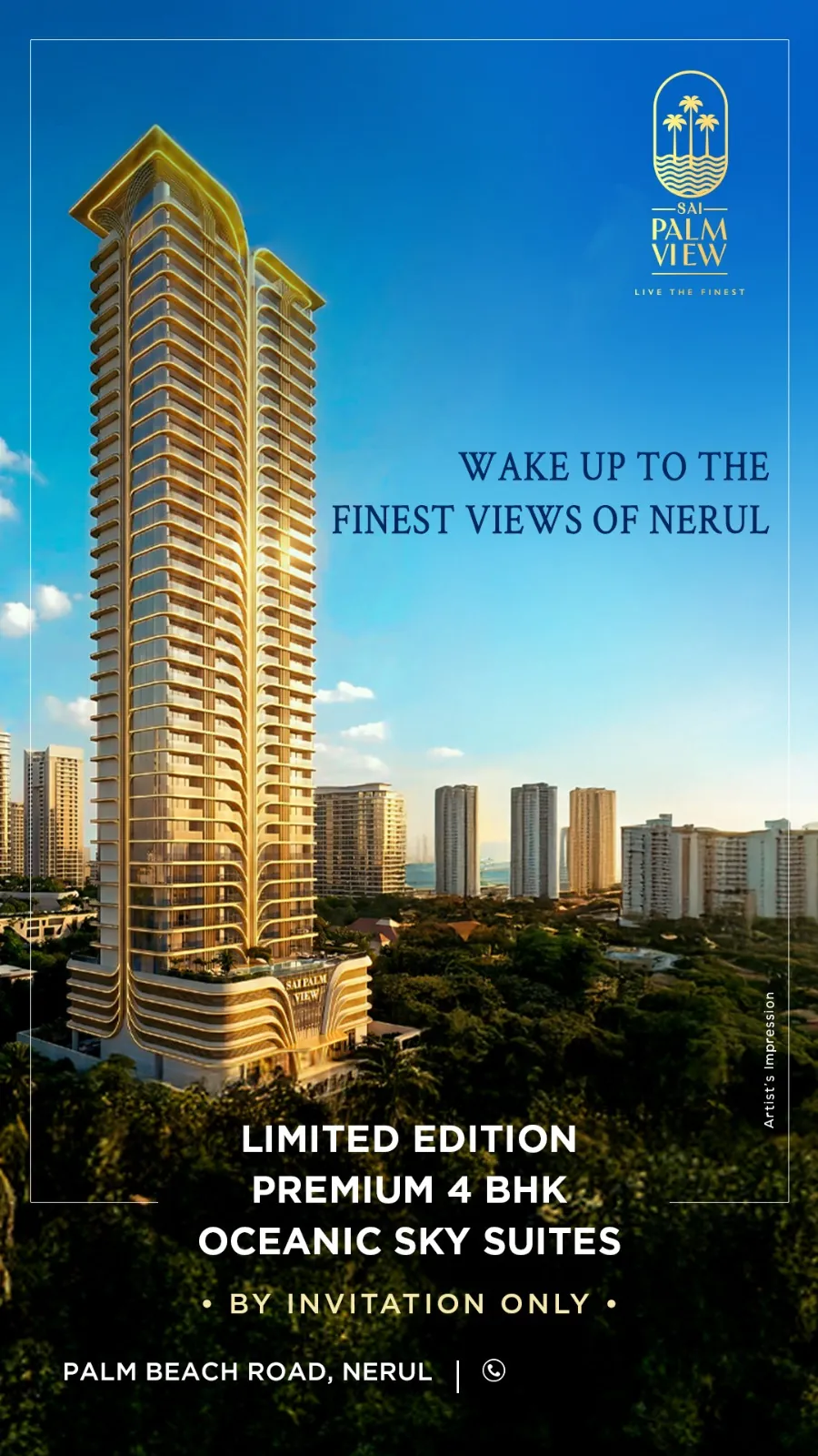 Sai Palm View Nerul Elevation Creative View